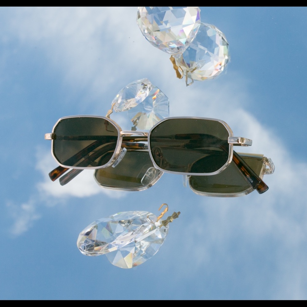 Small Rectangle Sunglasses Tinted Lens
